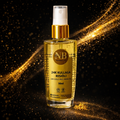 Huile de riz à l'or 24 carats, 50 ml