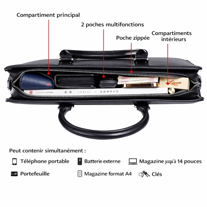 Sac homme en cuir véritable